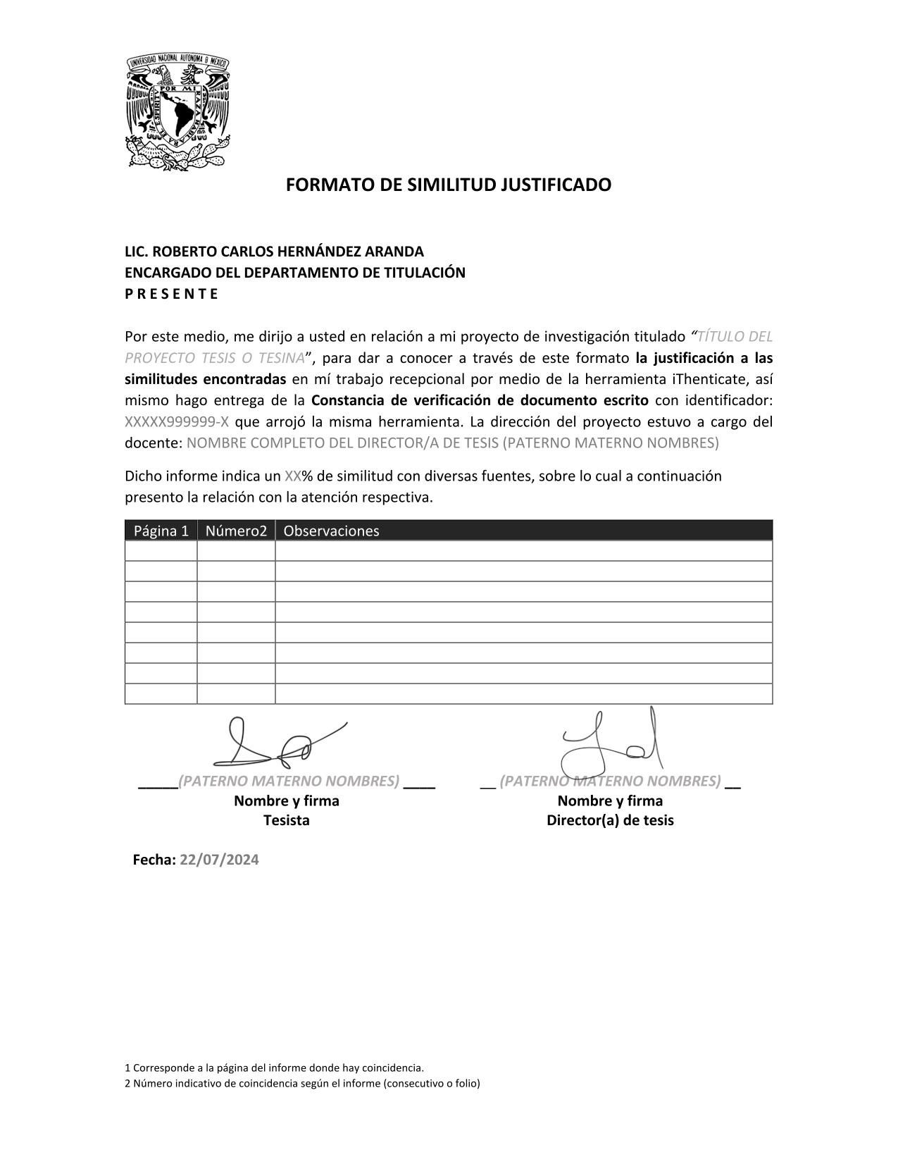 Formato de Similitud Justificado